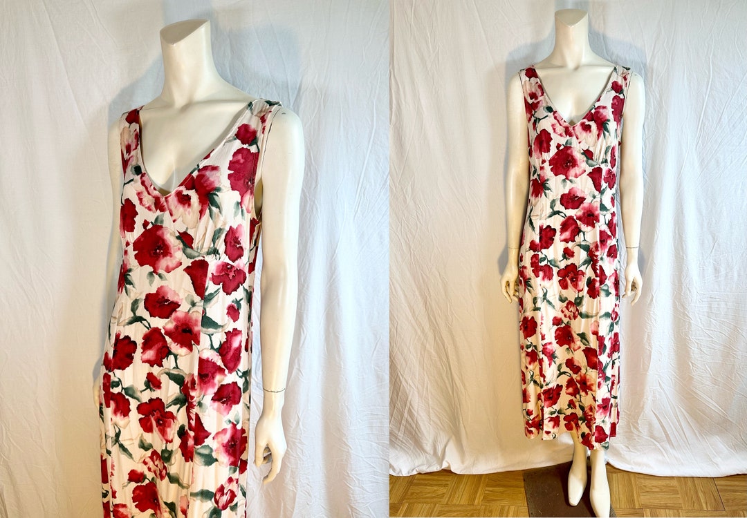 Y2K Vintage Cinnamon Girl Hawaii Floral Maxi Dress, Medium/large Etsy