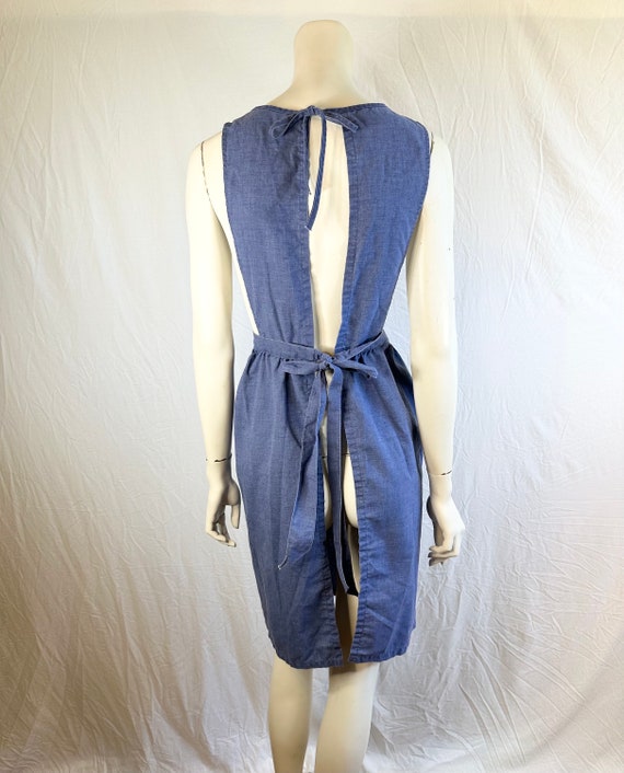 Sweet 70's Design House Blue Apron Dress - image 3