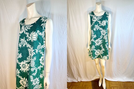 Sweet Y2K Hawaiian Print Dress, Medium - image 3