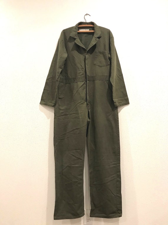 Vintage Navy US Military Coveralls, Army Green, Size … Gem