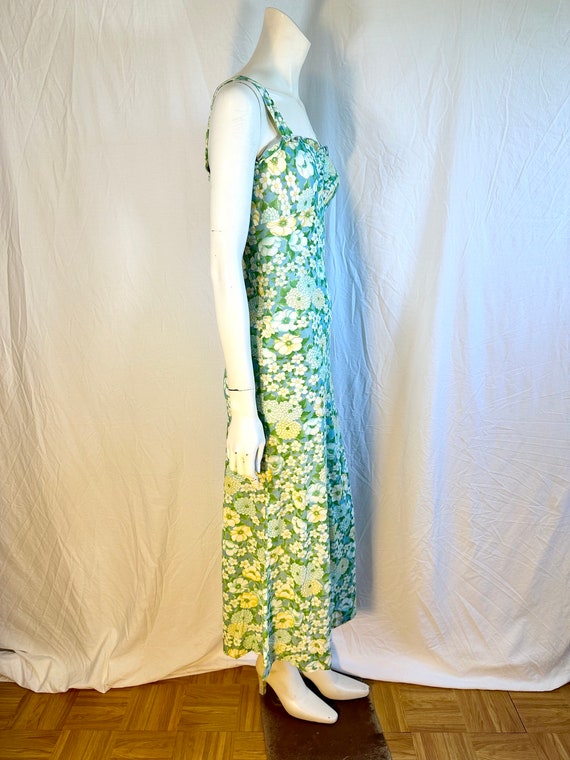 1970's Sweet Floral Maxi Dress, Small - image 5