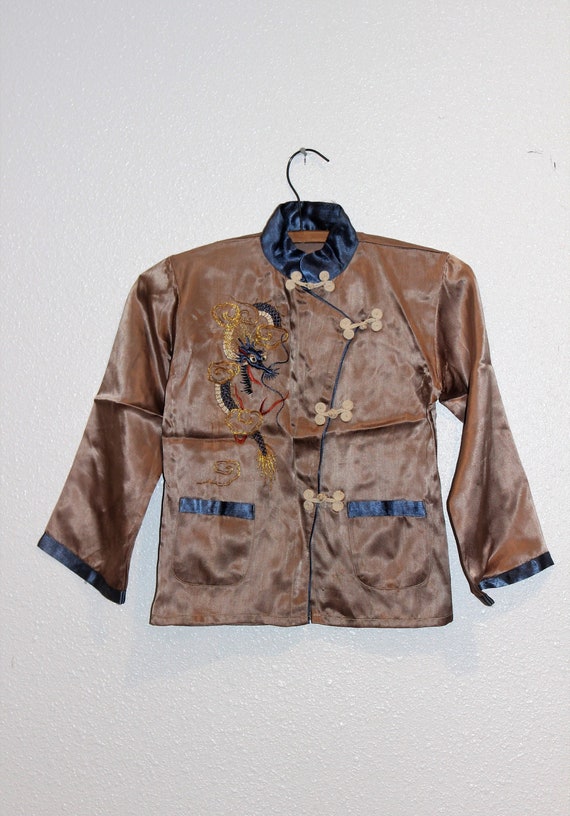 Vintage Japanese Boys Silk Lounge Set
