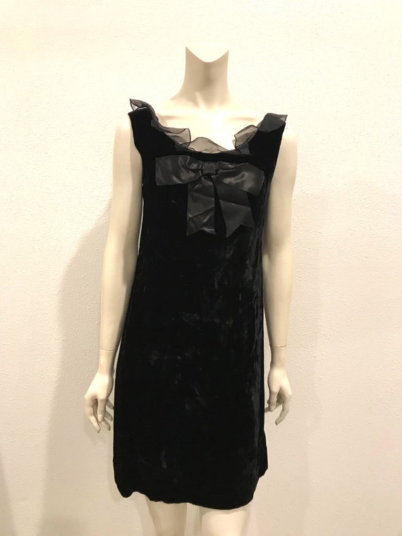 Vintage Black Velvet Dress, By Pat Richards