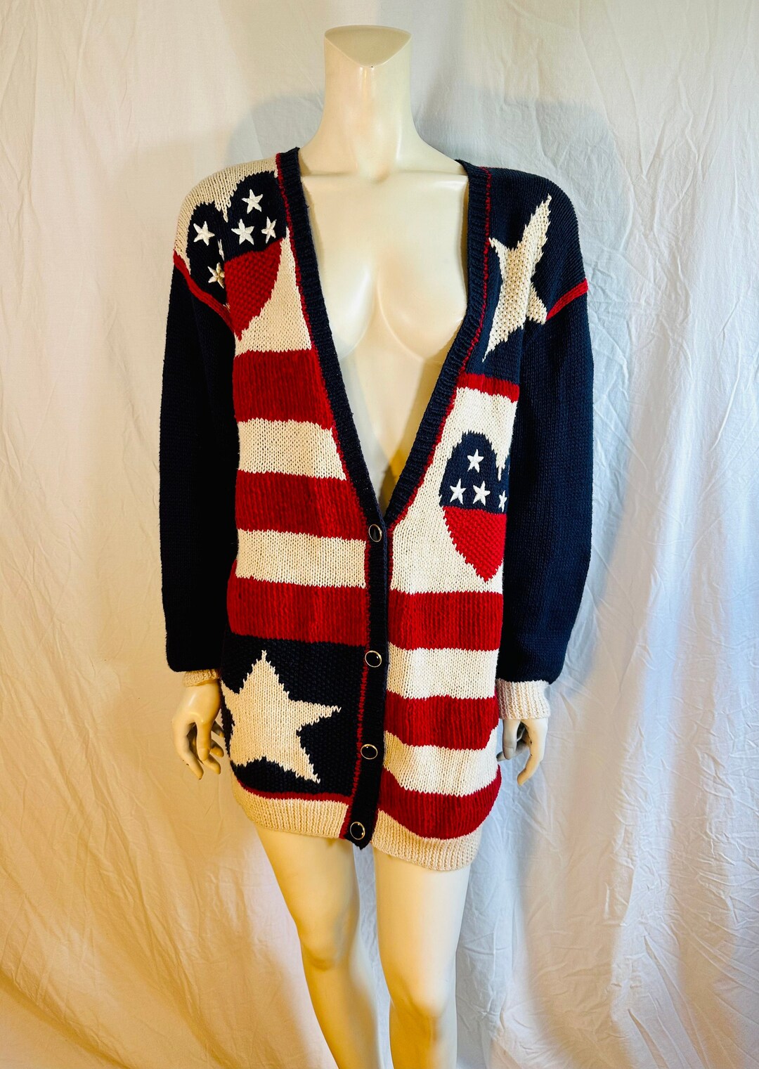 Vintage 80's/90's Marisa Christina Classics Hand Knitted Sweater ...