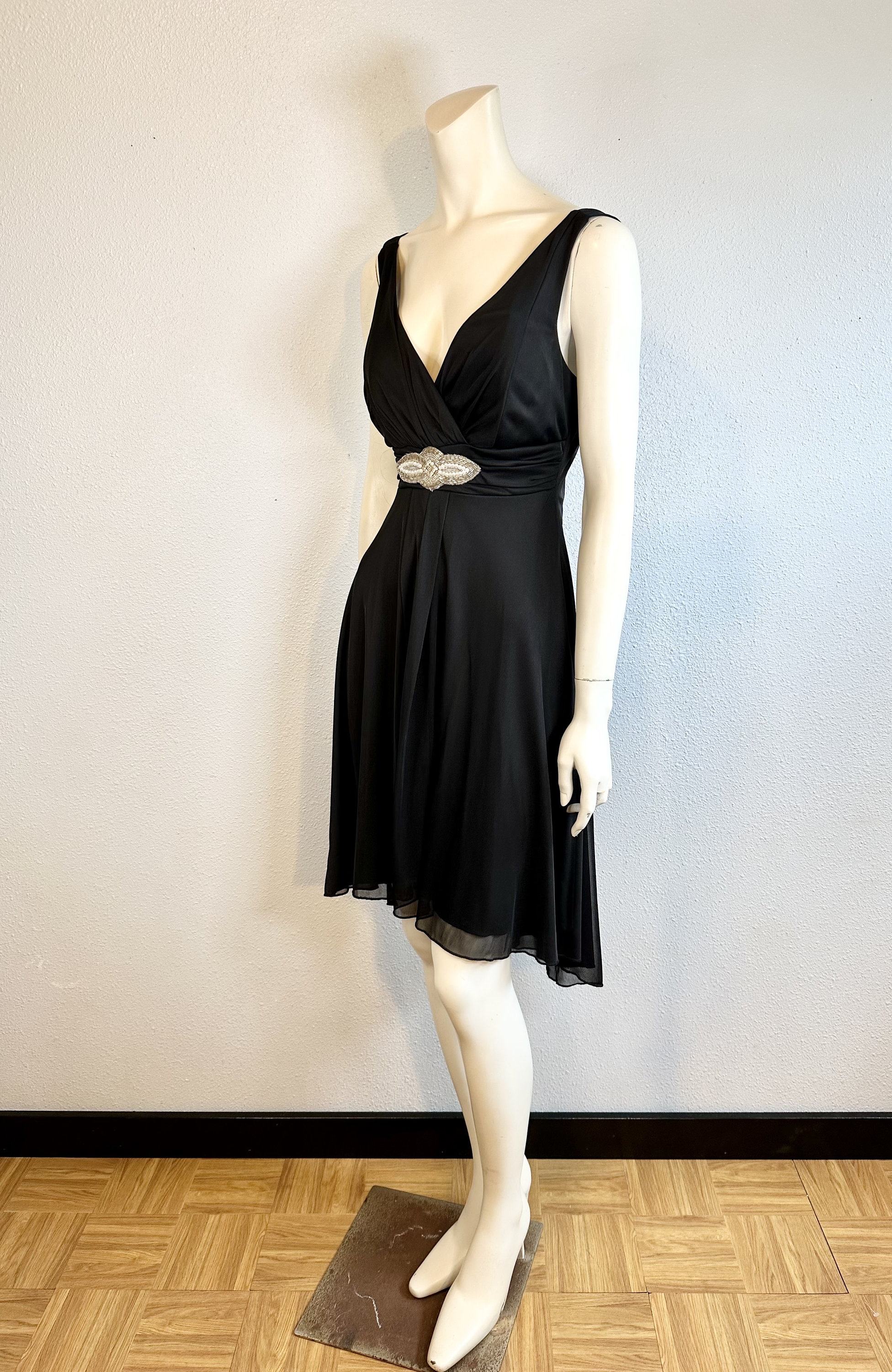 Y2K EnFocus Studio Little Black Dress, High Low Design, Size 6