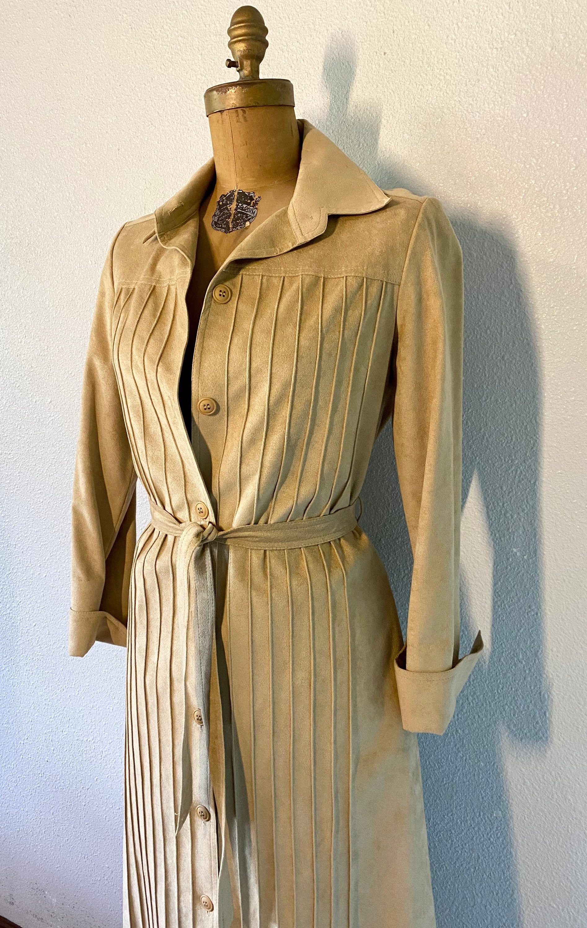 Vintage Ultrasuede Long Coat by Gino Rossi for Wilson Leathers Etsy