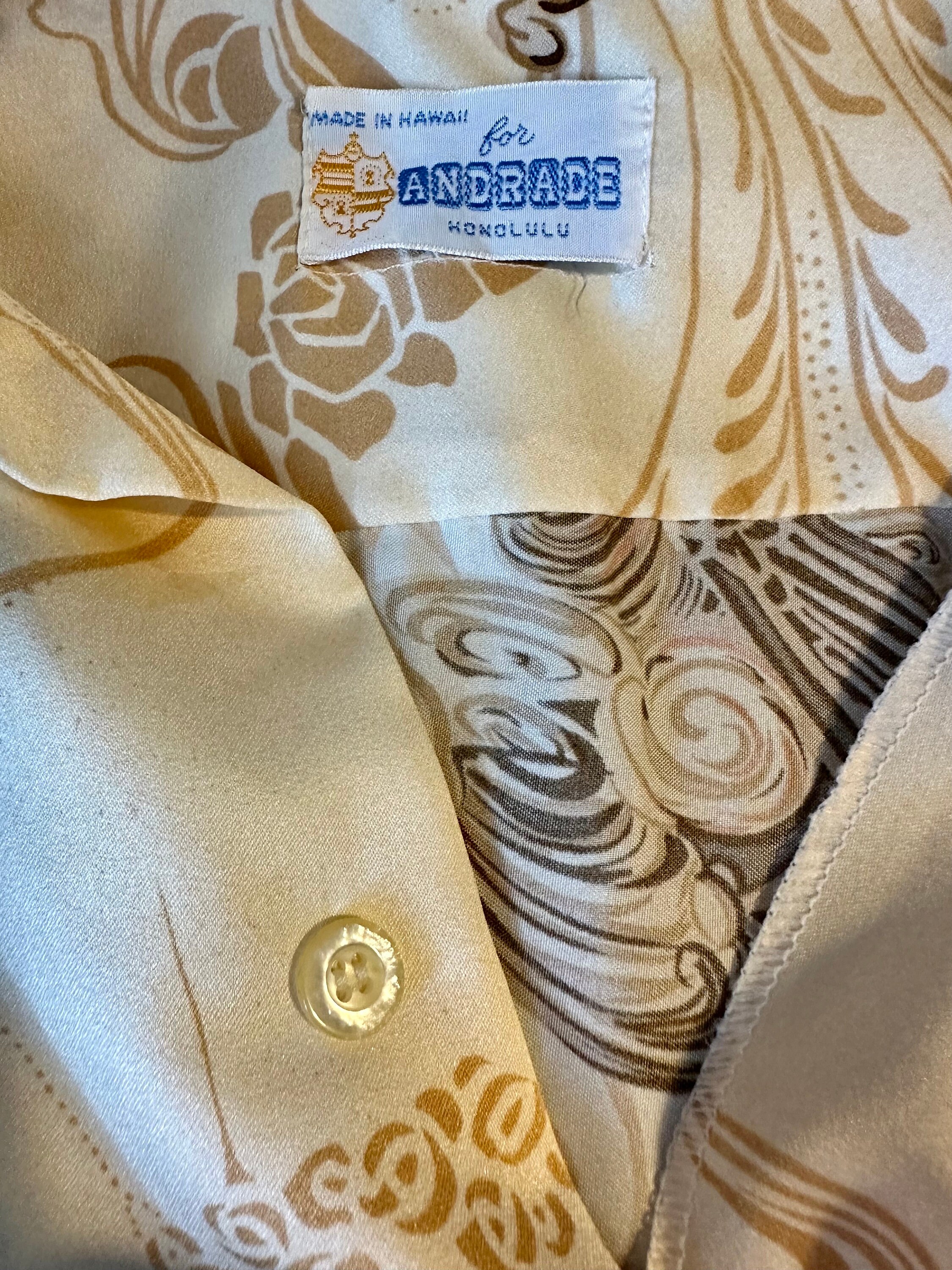 50's/60's Vintage Aloha Shirt, for Andrade Honolulu, Made in