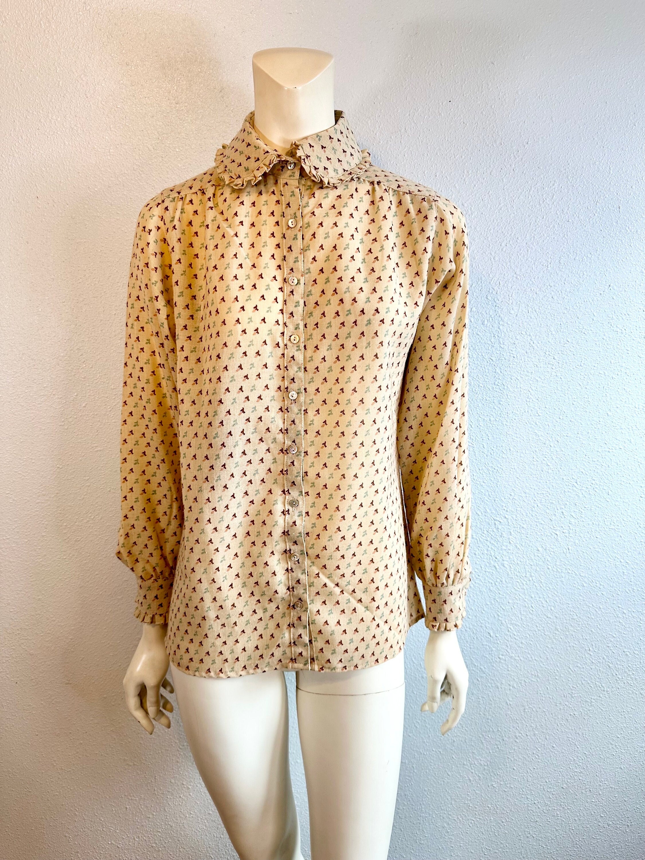 Chemise Liz Claiborne Femme M - Manches Longues Bleu Rayé - Coton Stretch