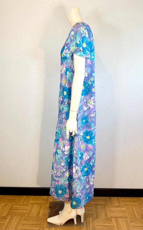 60's/70's Floral Gown, OAK, Small/Medium - image 6