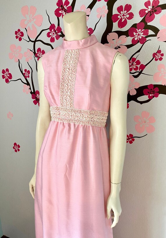 1960's Sweet Vintage Pink Maxi Dress or Gown, OAK - image 2