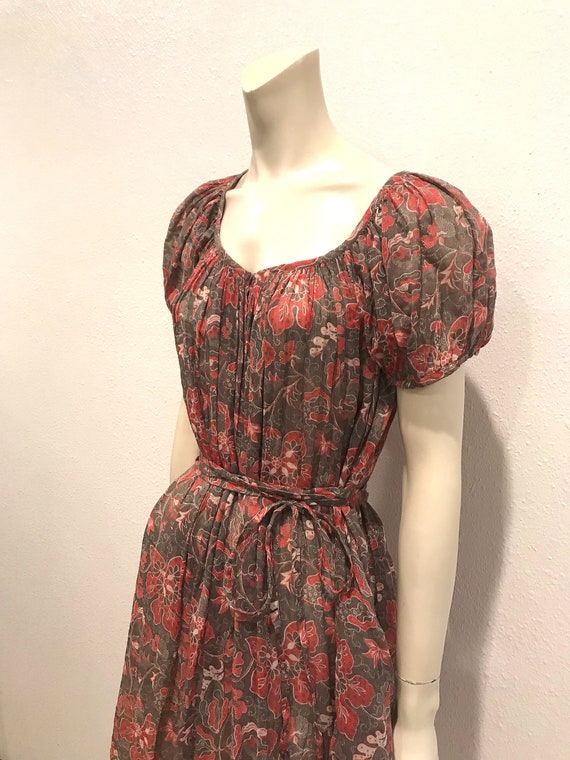 Vintage Sheer Floral Dress, By French Connection, Size 6