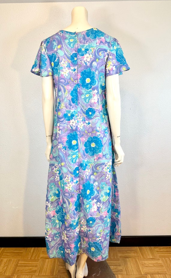 60's/70's Floral Gown, OAK, Small/Medium - image 3