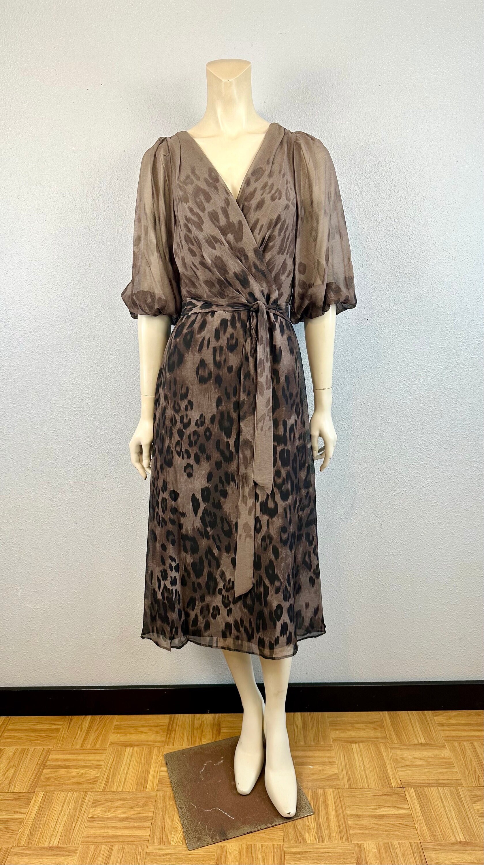 Beautiful Vintage DKNY Animal Print Dress Size 4 Etsy UK