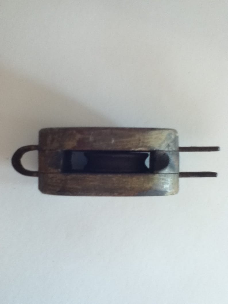 Vintage Metal & Wood Pulley Etsy