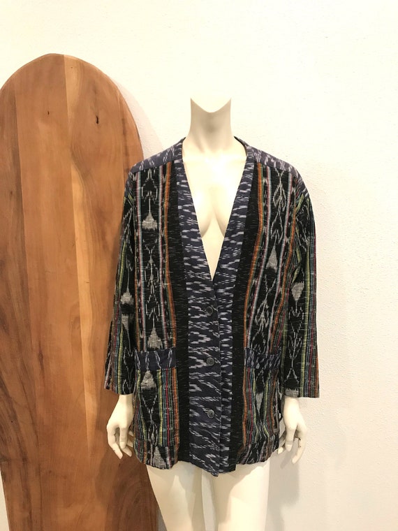 Boho Chic Vintage Guatemalan Jacket, 100% Cotton