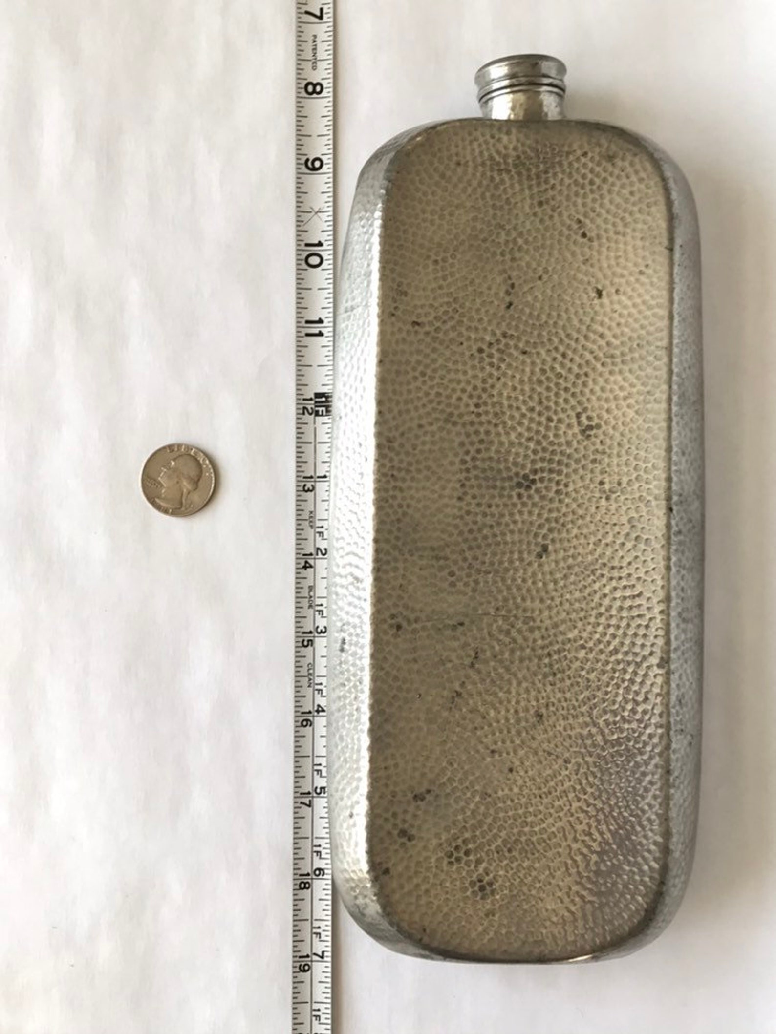 Vintage Pewter Flask Made in England Huge Flask - Etsy