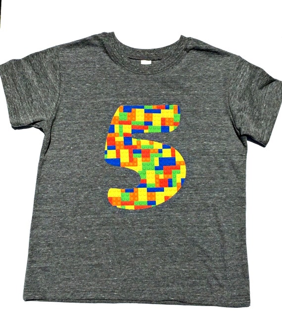 Building Blocks Birthday,Building Blocks Shirt, Five, 5th Birthday, Building Bricks, Block Construction, New Design Il_570xn