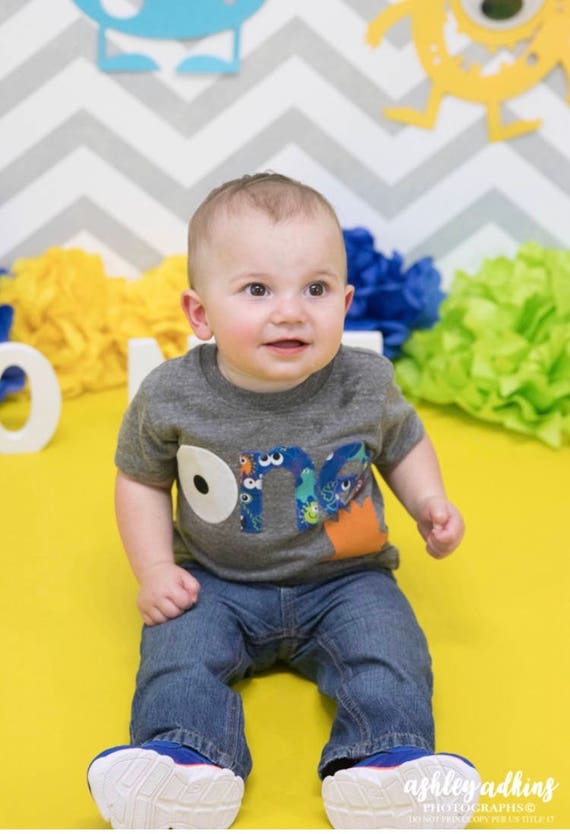 Monster First Birthday// One//Boy//Shirt//Monster Theme //Birthday Shirt//READY TO SHIP /Last One Il_570xn