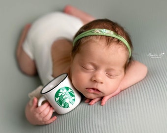 Mini Expresso White or Pink Coffee Mug - Small Coffee Photography Prop - Empty Glass Cup - Small Mug - Girl Boy Coffee Lover - Coffee Decor