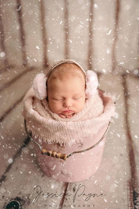 Paraorecchie per neonato, bambina o bambino Accessori invernali per neonati  Scalda orecchie per foto Cuffie antirumore bianche, malva, rosa, argento o  avorio -  Italia