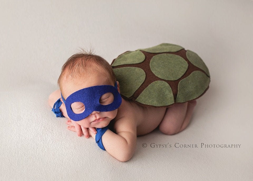 Costume di scena della tartaruga neonata Neonato, neonato, neonato, oggetto  di scena fotografico, tartaruga appena nata, ninja, regalo per baby shower  Oggetto di scena fotografica del neonato del ragazzo -  Italia