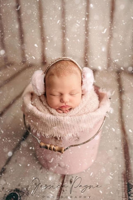 Orejeras para niña o niño recién nacido Accesorio de invierno para bebés  Accesorio fotográfico calentador de oídos Orejeras blancas, malvas, rosas,  plateadas o marfil para bebés -  México