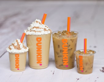 Faux Iced Caramel Coffee Drink for Newborn and Sitter - Infant Baby Girl or Boy - Coffee Lover - Coffee Photography Prop