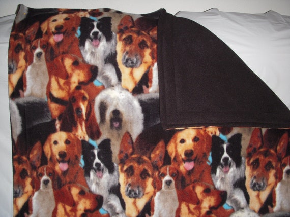 Dog print online fleece blanket