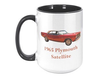 1965 Plymouth Satellite, 11 or15 oz mug, Classic Car Lovers Mug, I'm Not Old I'm Classic Mug, 1960s Cars, Gift Mug for Dad, Plymouth Mug