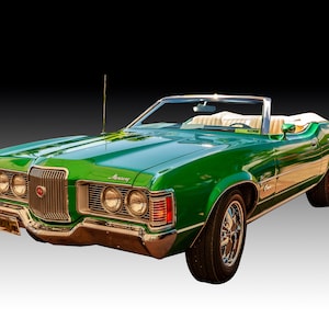 1971 Mercury Cougar Convertible, Classic Mercury Cougar Photographic Print, Mercury Lovers Wall Art, Mercury Cougar Wall Art, Automotive