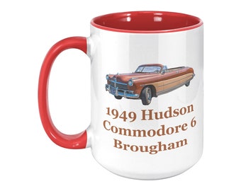1949 Hudson Commodore Six Brougham 15 oz Mug, Hudson Lovers Mug, Classic Car Mug, Gift Mug for Classic Car Lovers, Gift Mug for Hudson Lover