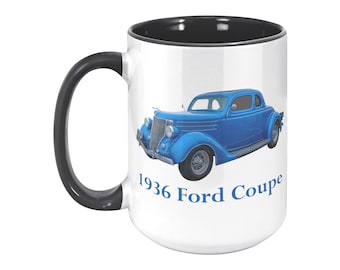 Classic 1936 Ford Coupe, 15 oz Tasse, I'm not old Mug, I'm classic mug, Car Lover Mug, Car Lover Coffee Mug, Classic Car Coffee Mug, Geschenkbecher