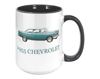 1955 Chevrolet coffee mug. Classic Chevy Mug, Car Collector Mug, Classic Car Lover Mug