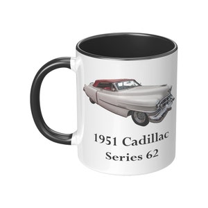 1951 Cadillac Mug, 11 oz mug, I&#39;m not old, I&#39;m classic, Classic Cadillac Convertible Mug, Great gift for Classic Cadillac Lovers, Series 62