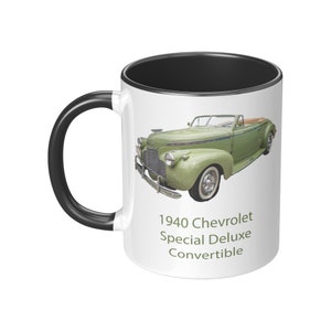 Chevy, Chevrolet, Classic 1940 Chevy, Vintage Convertible, Classic Convertible, Classic Car Coffee Mug, Car Lover Mug, Classic Car Gift Mug