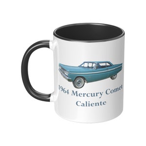 Klassische 1964 Comet Caliente, 11 Unzen Becher, Oldtimerbecher, Auto-Liebhaber-Kaffeetasse, klassische Merkur Komet Becher, Merkur Komet Caliente Becher