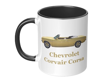 Chevrolet Corvair Corsa Mok, 11 oz keramische mok, cadeau mok voor papa, cadeau mok voor klassieke auto liefhebbers, Chevy Lovers Mok, Corvair Lovers Mok