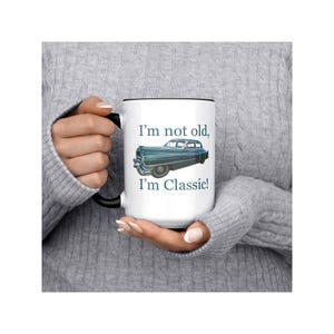 1952 Cadillac Series 62, green Cadillac sedan mug, 50s Cadillac mug, antique Cadillac coffee mug, retro classic car mug, 15 oz ceramic mug
