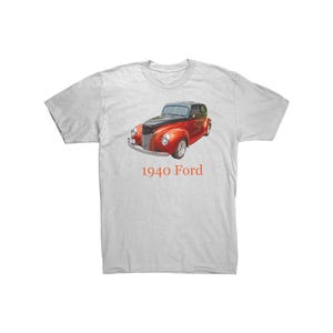 1940 Ford Hot Rod Unisex T-Shirt | Classic Car Graphic Tee | Vintage Auto Lover Gift | Ash Gray, White, Navy | Sizes S–3XL