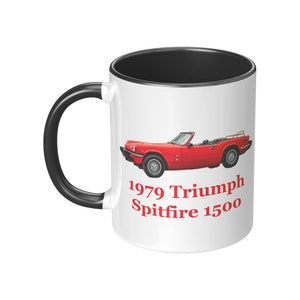 1979 Triumph Spitfire, 11 oz mug, Classic Sports Car Mug. Classic British Sports Car