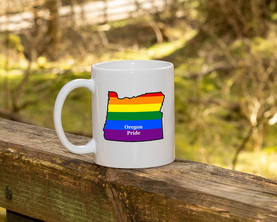 Oregon Pride Mug Oregon Pride Oregon Rainbow Rainbow Pride Etsy UK