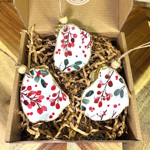 Oyster Shell Christmas Ornaments