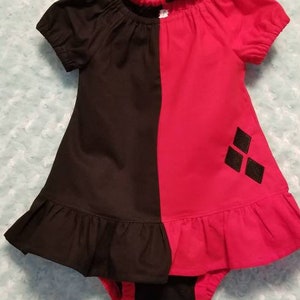 Harley Quinn Childs Peasant Dress Outfit For Any Occasion/ Harley Quinn Outfit/ Peasant Dress Outfit/ Original Harley Quinn Outfit image 3