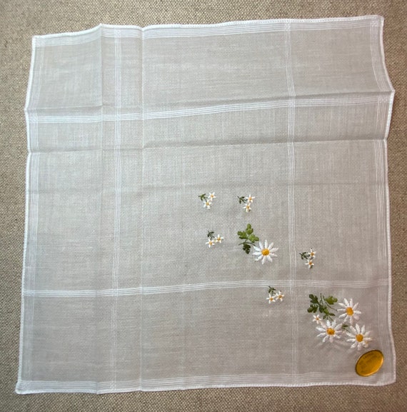 Daisy Handkerchief Embroidered Sheer Batiste Cott… - image 10