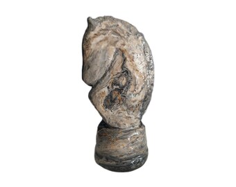 Horse - chess figurine Made from artificial stone, with fine stone cut look, designer piece