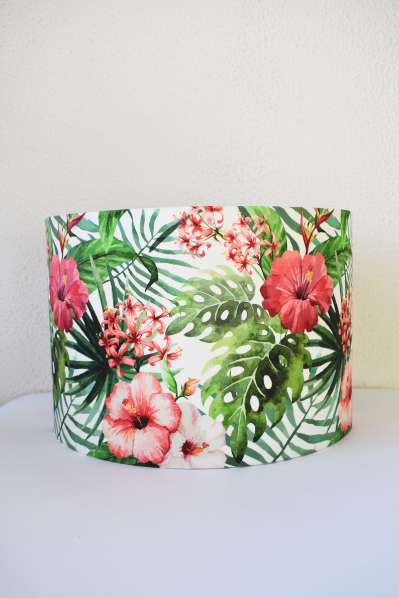 Floral lampshade Green lampshade Palm lampshade