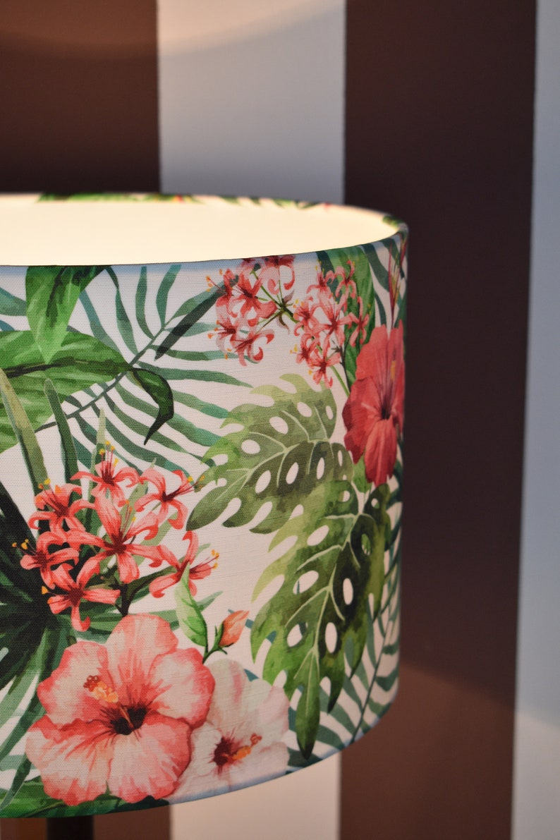 Floral lampshade Green lampshade Palm lampshade