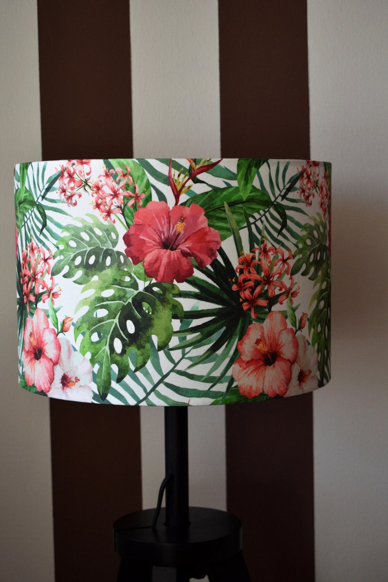 Floral lampshade Green lampshade Palm lampshade