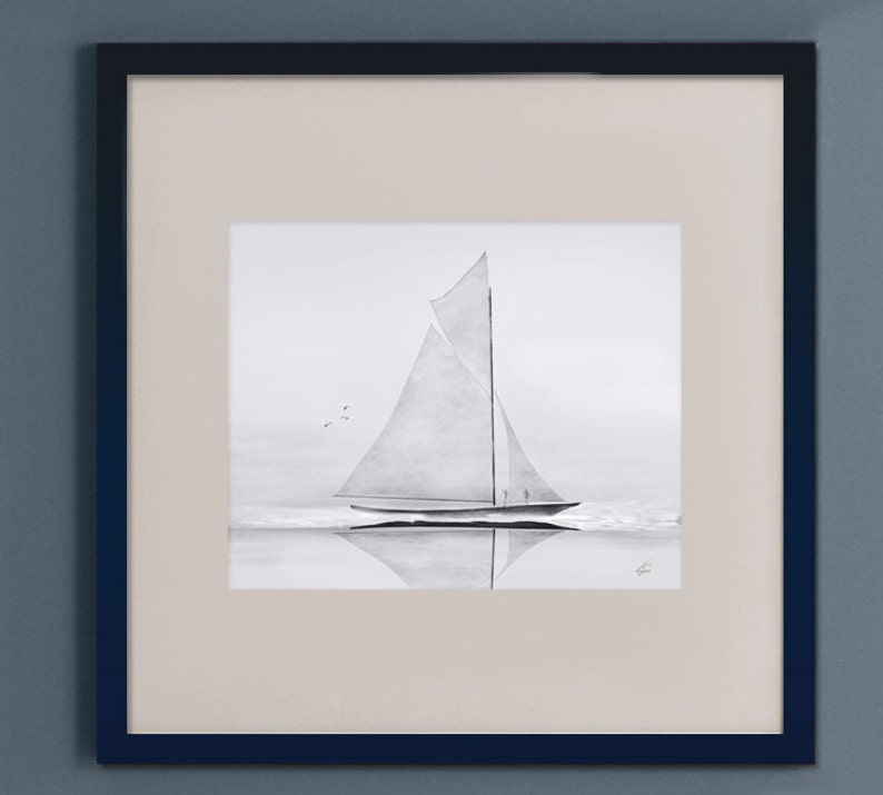 Schooner 8 x 10 nautical sailing ship schooner art painting image 2