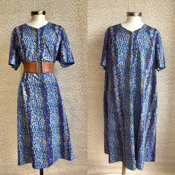 80s plus size dress L-XXXL, oversized dress, vinta